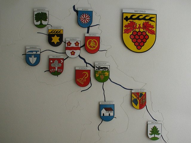 Wappen der Gemeinde Bretzfeld und den Ortsteilen