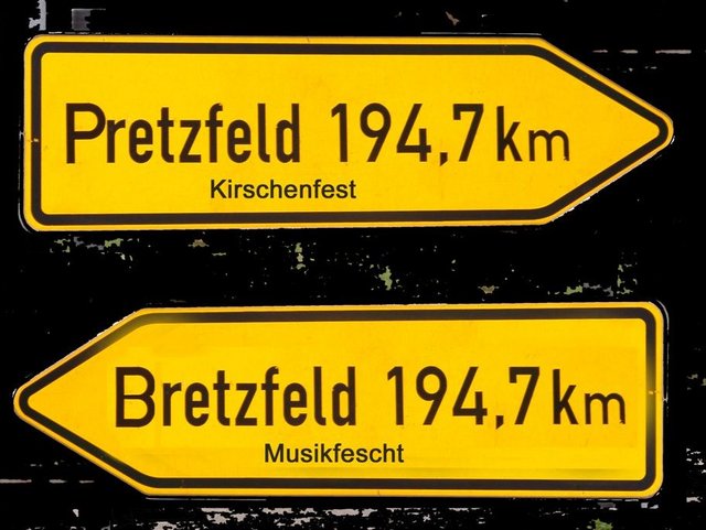 Richtungsweiser Pretzfeld und Bretzfeld